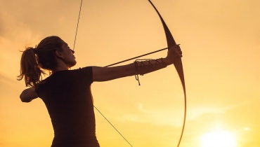 woman with longbow